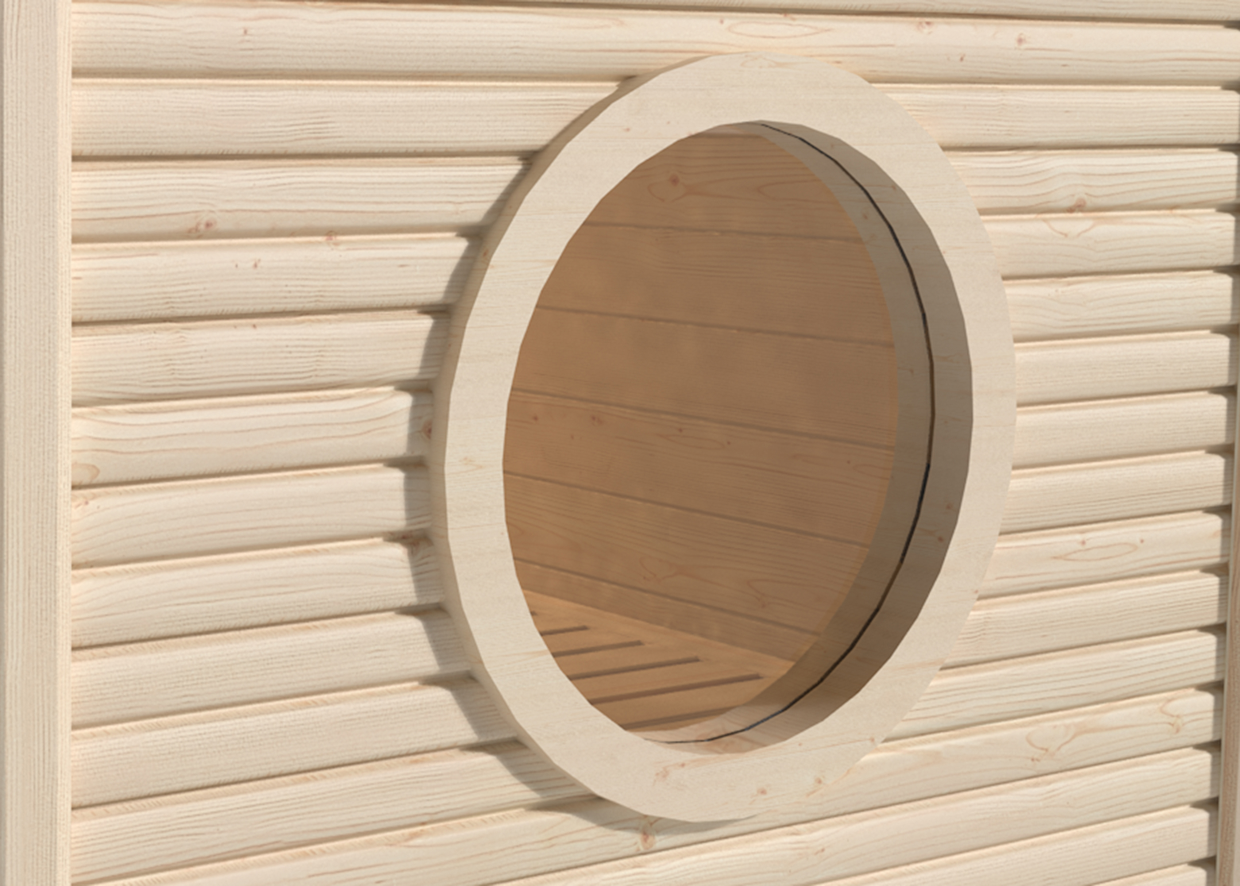 WEKA Sauna-Rundfenster mit Sicherheitsglas | Persol-Bronce-Tönung für die Saunakabine