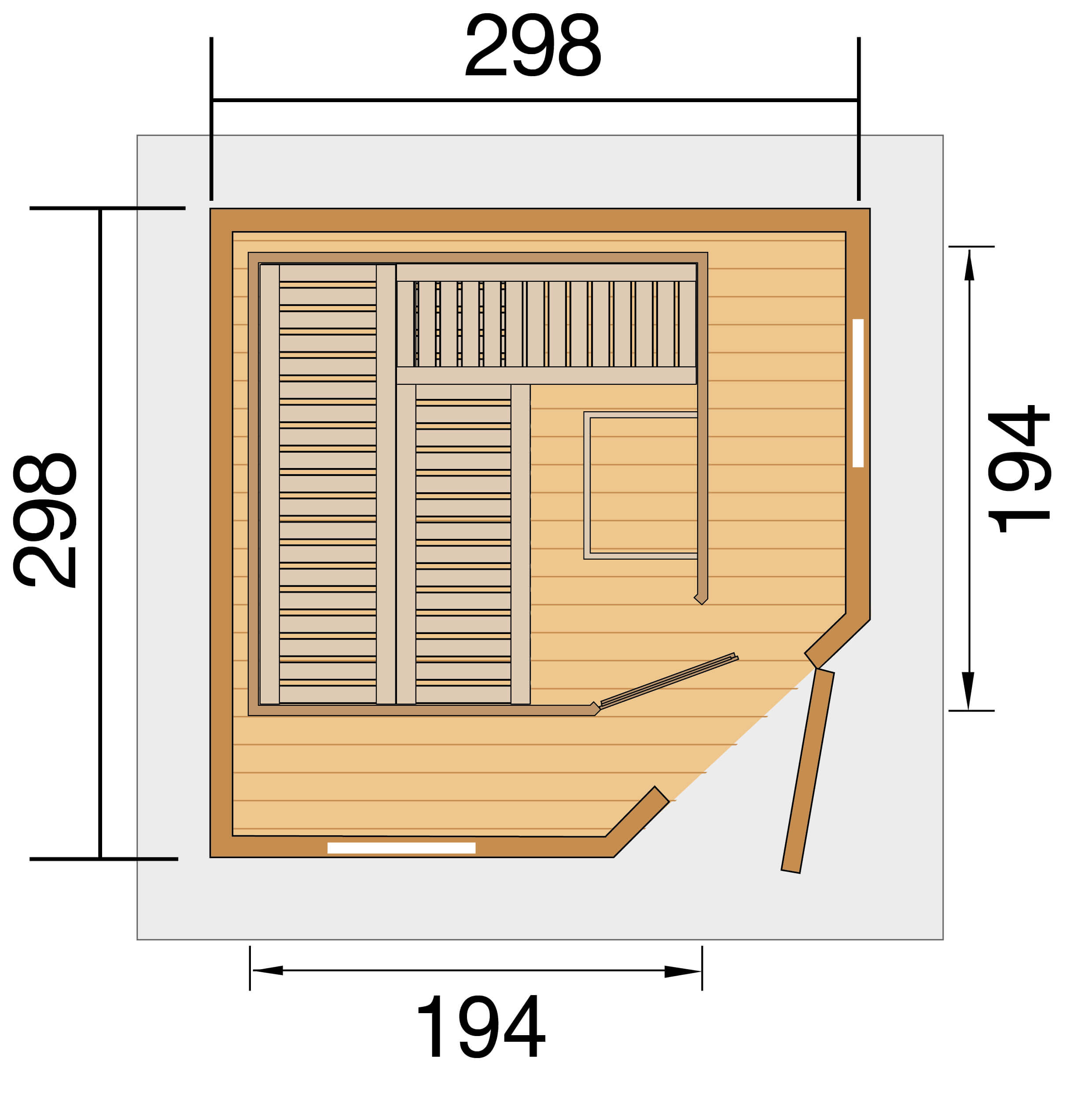 WEKA Saunahaus Kurikka Grundriss