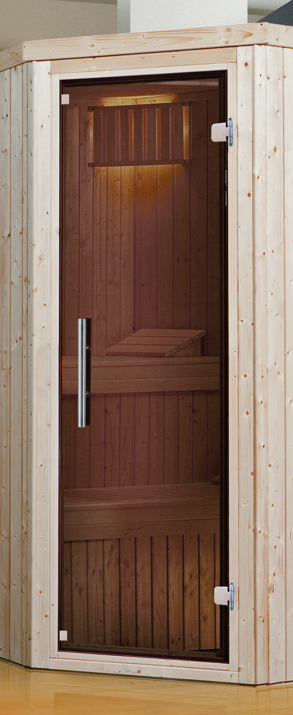 WEKA Sauna-Ganzglastür Grafit | 8 mm Sicherheitsglas, 61,8 × 182,5 cm